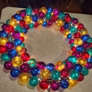 Phenomenal Huge Vintage Lighted Globe Wreath
